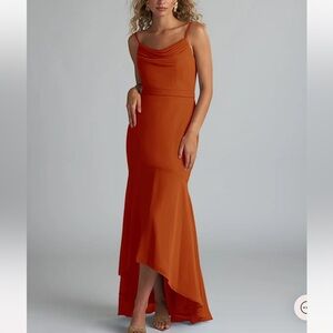 Azazie Summer dress in Paprika A6